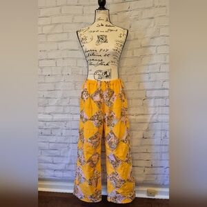 Patchwork Wide Leg Pants
